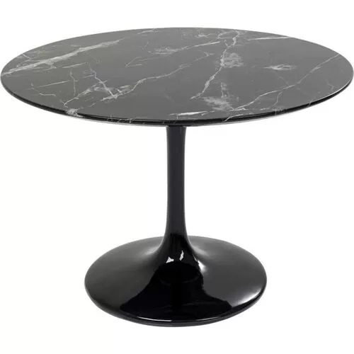 Τραπέζι Solo Marble Μαύρο 75x110x110 εκ.