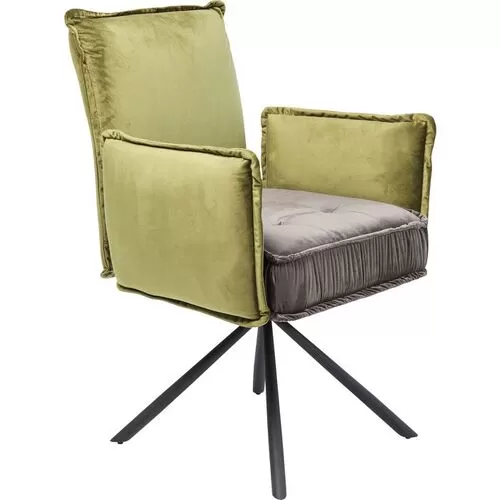 Καρέκλα Με Μπράτσα Chelsea Καφέ-Πράσινο