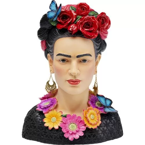 Επιτραπέζιο Διακοσμητικό Frida Flowers Πολύχρωμο-Μαύρο Πέτρινο 40.5 εκ.