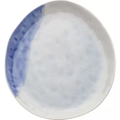 Πιάτο Crackle White Blue Κεραμικό Ø28cm