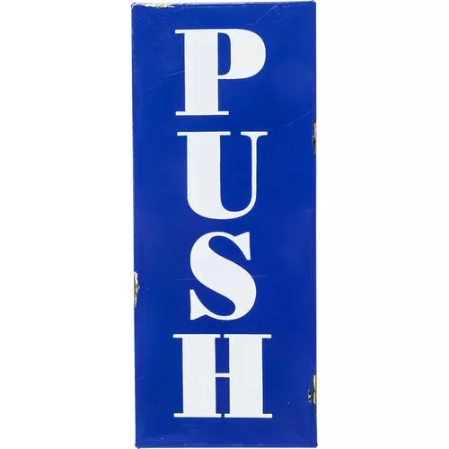 Διακοσμητικό Τοίχου Πινακίδα Push Μπλε