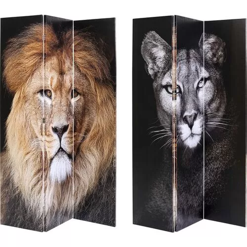 Παραβάν Λιοντάρι και Τίγρη 120x180εκ.