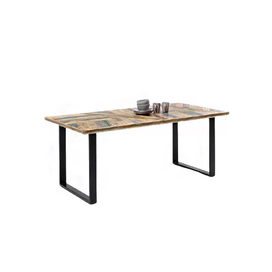 Τραπέζι Abstract Καφέ-Μαύρο 180x90 εκ.