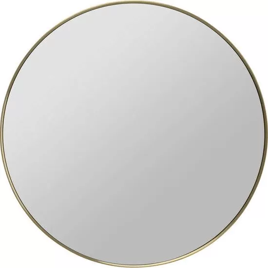 Καθρέφτης Τοίχου Curve MO Στρογγυλός Χρυσό-Μπρονζέ 100x5x100 εκ.