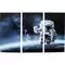 Πίνακας Τρίπτυχο Αστρονάυτης Πολύχρωμο 240x160 εκ.