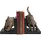 Βιβλιοστάτες Ελέφαντες Μαύρο-Γκρι 42x47x36 εκ. (PL)