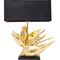 Επιτραπέζιο Φωτιστικό Tropical Flower Μαύρο-Χρυσό 50.5x65 εκ.